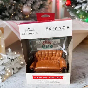 NEW Hallmark FRIENDS Central Perk Cafe Couch - FUNKO POP! Fun Christmas Ornament